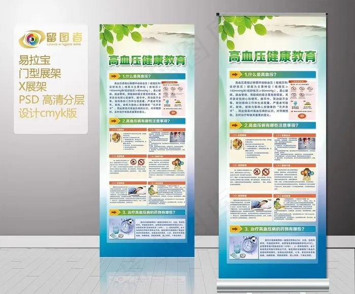 高血压健康教育图片(2268X5669(DPI:72))psd模版下载