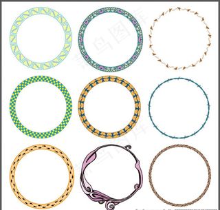 圆形花纹 花边 角花 边框图片