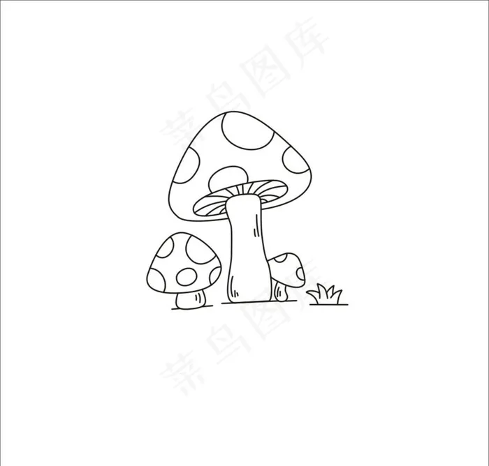 蘑菇图片cdr矢量模版下载