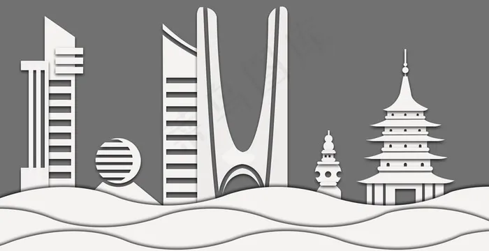 杭州图片psd模版下载