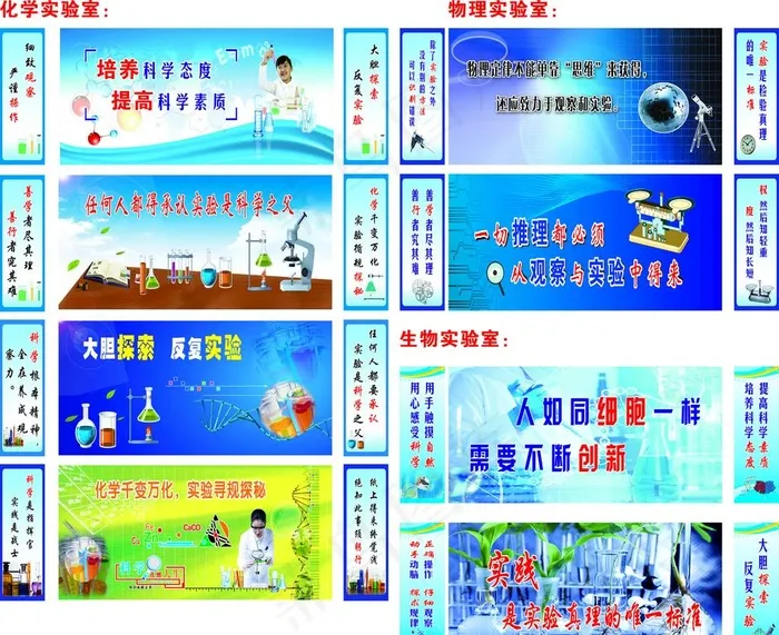 物理生物化学实验室布置图片(210X297)cdr矢量模版下载