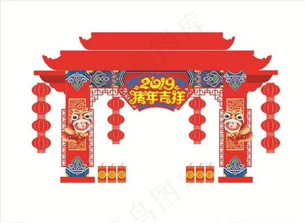 新年门头设计图片
