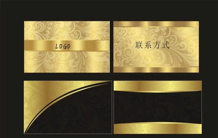 金色名片图片cdr矢量模版下载