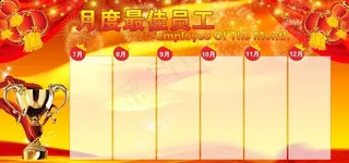 优秀员工展板图片