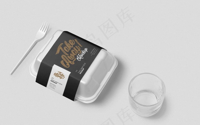 外卖打包盒样机图片