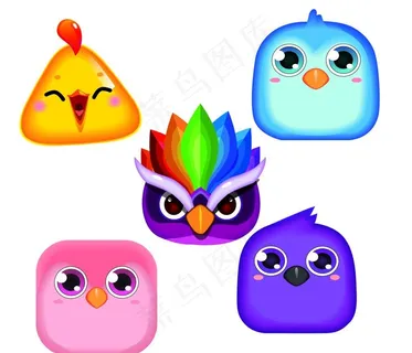 卡通小鸟矢量图片