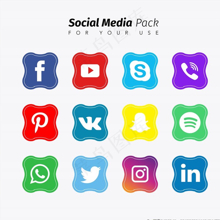 社交媒体图标图片