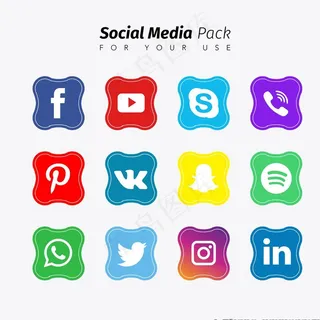 社交媒体图标图片