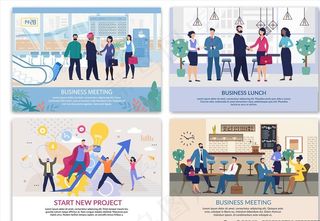 商务合作插画图片