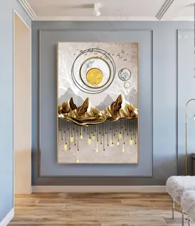 轻奢创意几何抽象风景装饰画图片 轻奢创意几何抽象风景装饰画图片