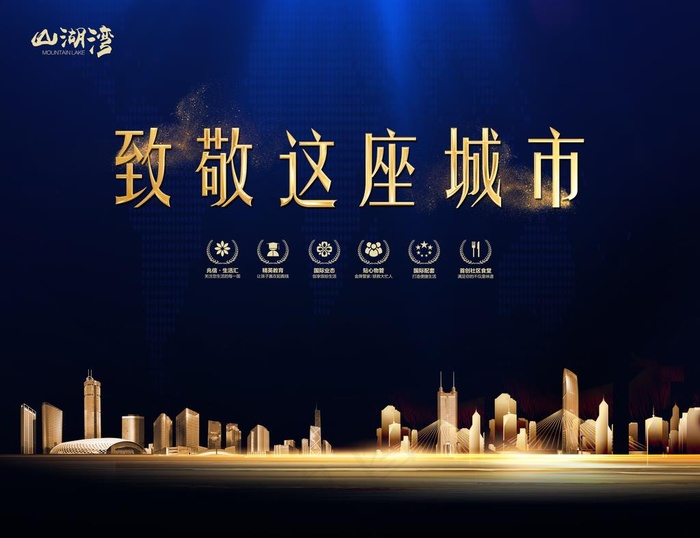 房地产高端展板海报图片