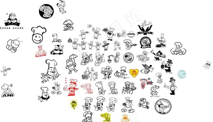 大师傅  厨师 食物  好味道图片ai矢量模版下载