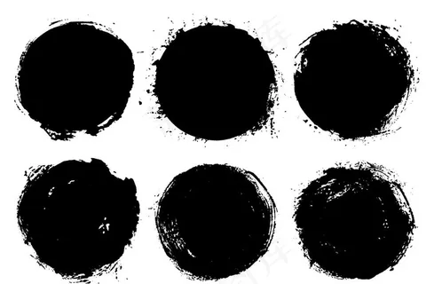 水墨风圆圈图片