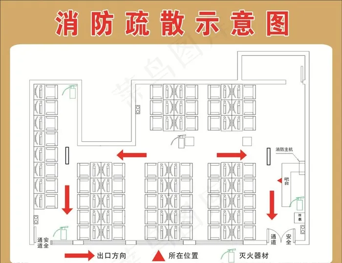 消防示意图图片cdr矢量模版下载