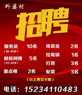 饭店招聘海报图片