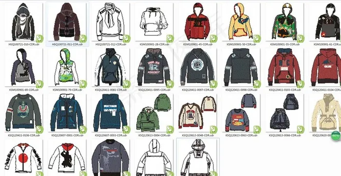 卫衣设计图片cdr矢量模版下载