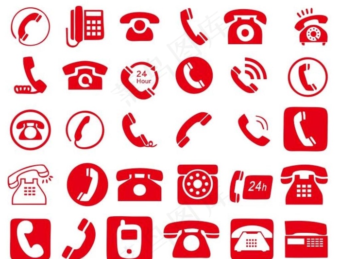 矢量电话标志图片