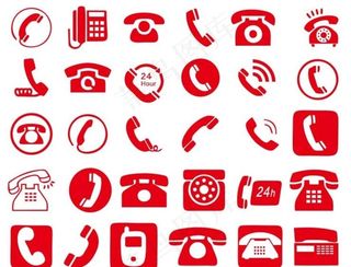 矢量电话标志图片