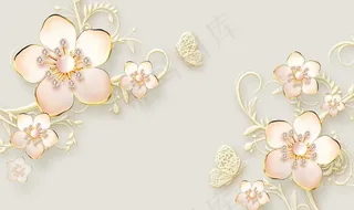 玫瑰花背景 立体背景图片