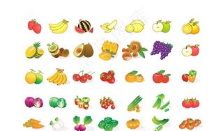 蔬菜水果图标矢量图片