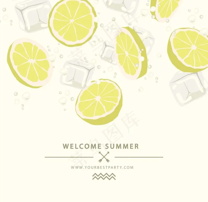 夏天素材图片ai矢量模版下载