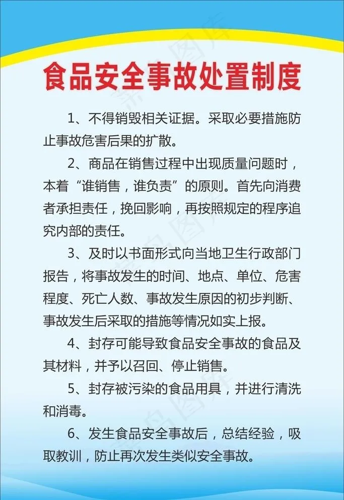 食品安全事故处置制度图片cdr矢量模版下载