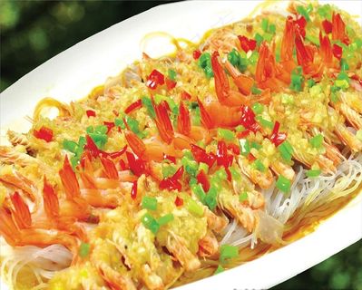 蒜蓉粉丝开边虾图片