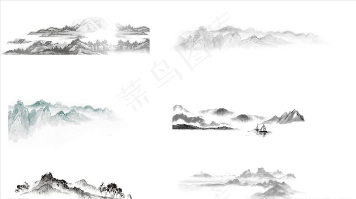 水墨图片cdr矢量模版下载