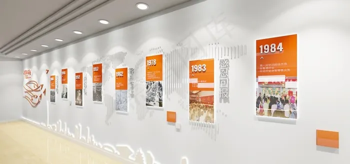 公司展厅背景墙图片