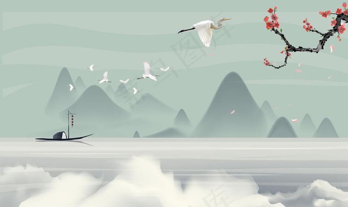 中国风背景图片(9071X5669(DPI:72))psd模版下载