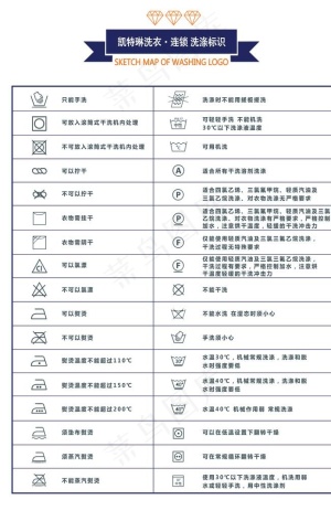 洗涤标识图片