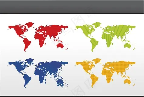 矢量彩色世界地图图片 矢量彩色世界地图图片