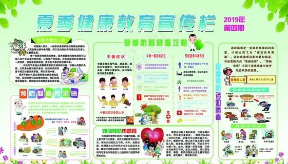 夏季健康宣传栏图片