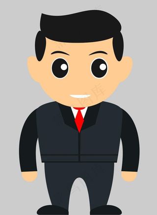 西装 商务 卡通人图片