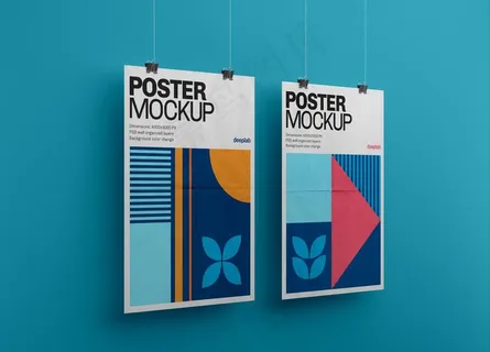 垂直海报模型集样机图片