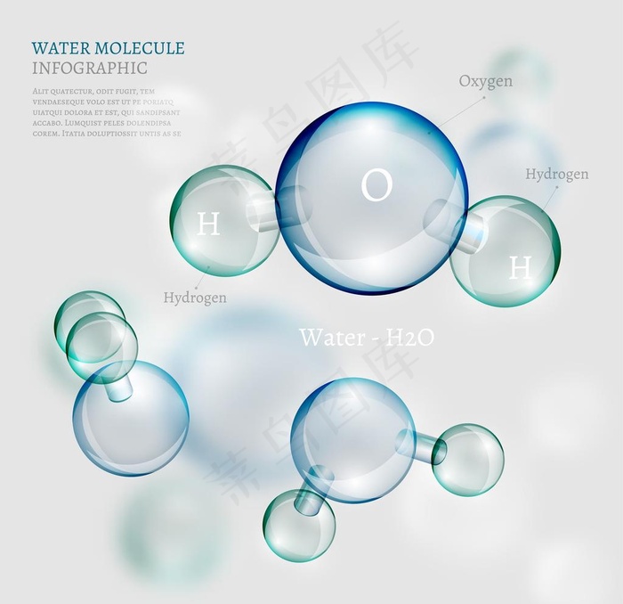 水分子图片