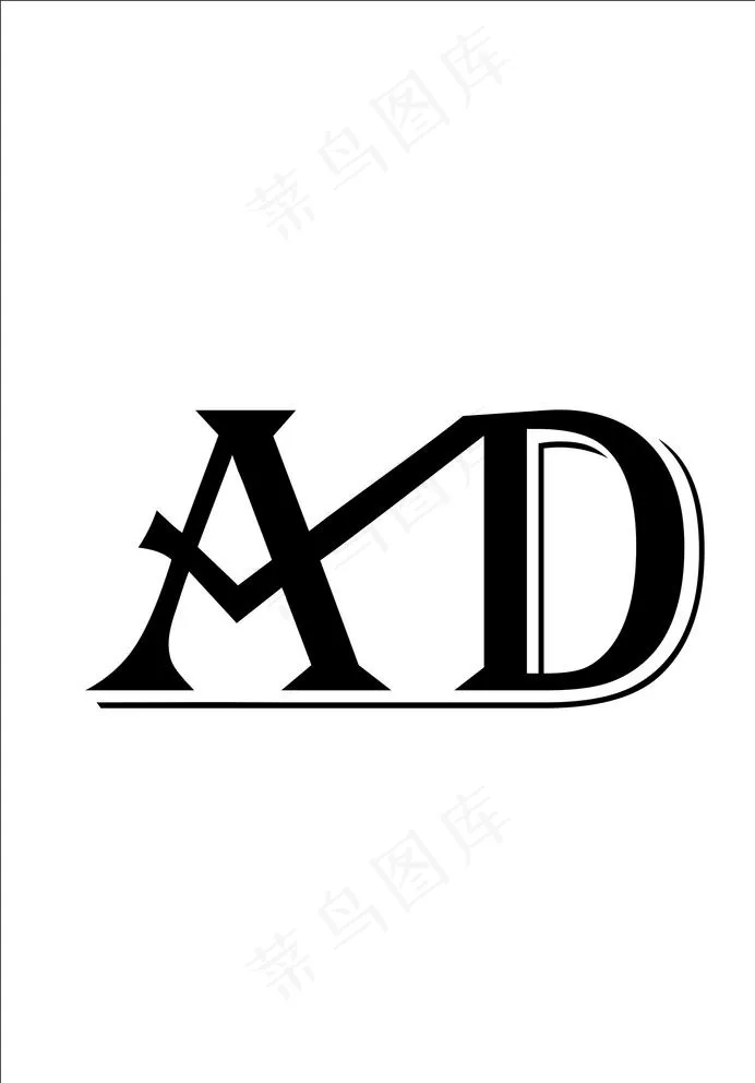 ad缩写logo图片cdr矢量模版下载