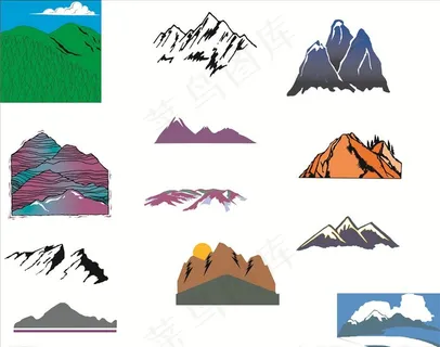 矢量山景图片