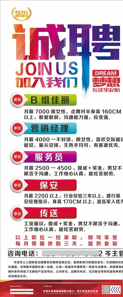 招聘展架图片(210X297)cdr矢量模版下载