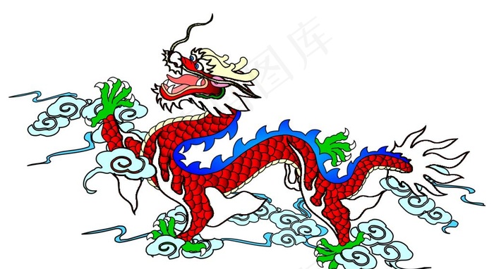 彩色龙图片psd模版下载