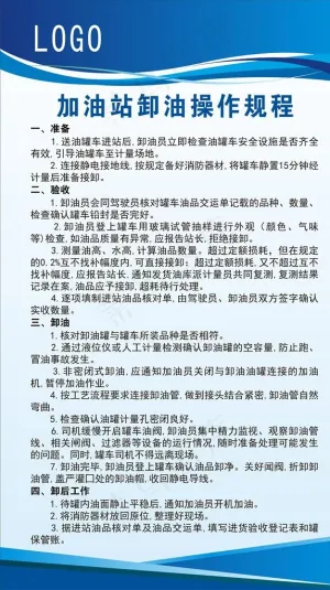 加油站卸油操作规程图片