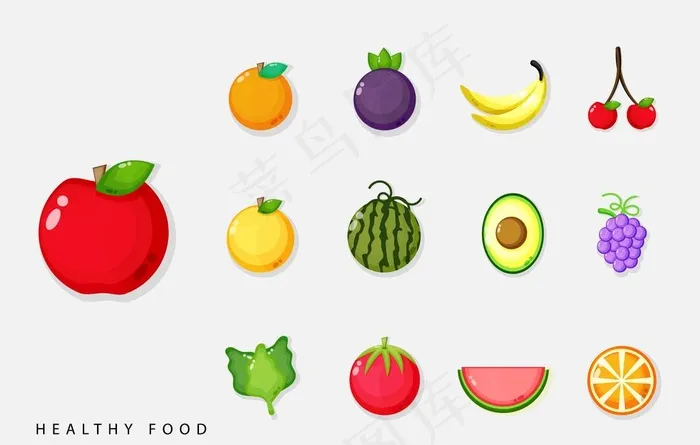 水果图片ai矢量模版下载