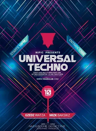 科技时尚主题宣传海报psd模板图片