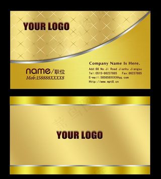 金色名片图片
