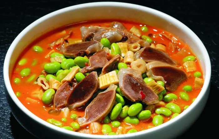毛豆子笋干烧鸭肫图片