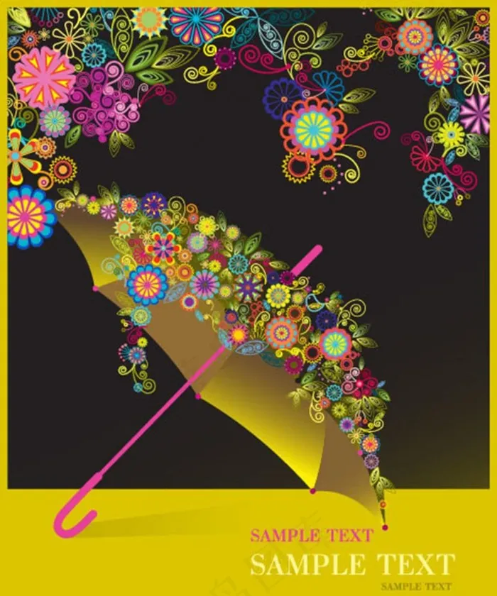 花伞图片ai矢量模版下载