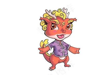 龙 吉祥物 手绘图片