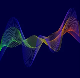 炫酷彩色渐变曲线图片