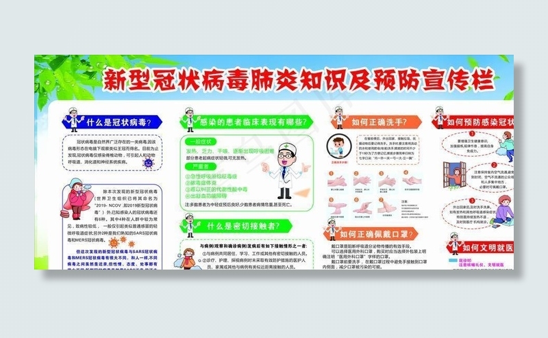 新冠肺炎宣传栏图片