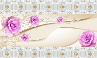 花卉背景墙图片